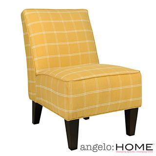 Angelohome Dover Mimosa Yellow Square Armless Chair