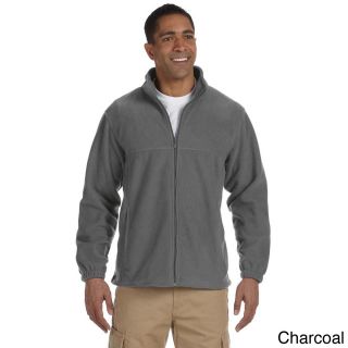 Harriton Mens Full zip Fleece Jacket Grey Size XXL