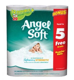 Angel Soft Bonus Double Roll Bath Tissue, 12 Count Prime Pantry