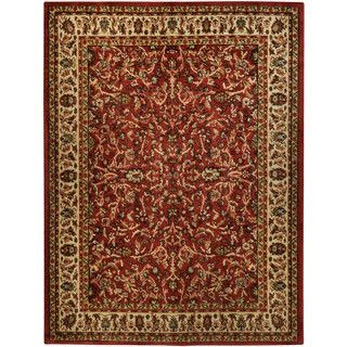 Pasha Collection Traditional Floral Garden Red 710 X 106 Area Rug