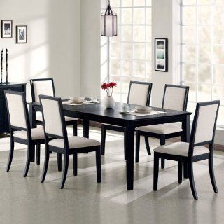 Shop Lexton Dining Set in Distressed Black Finish by Coaster at the  Furniture Store. Find the latest styles with the lowest prices from Coaster Home Furnishings