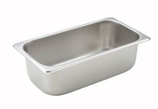 Standard Stainless Steel 1/3 Size Steam Table Pan   4" (24 gauge) Chafing Dishes Kitchen & Dining