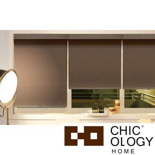 Chicology Mountain Chocolate Cord Free Roller Shade With Valance