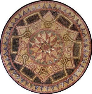 Marble Mosaic Stone Art Tile Wall Floor Medallion, 60