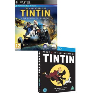 TinTin The Secret Of The Unicorn Bundle ( With The Adventures of TinTin Blu Ray)      PS3