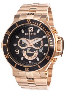 Renato WDVR A WRU 5040D  Watches,Mens Wilde Beast Diver Chronograph Rose Tone Steel Black Dial, Limited Edition Renato Quartz Watches