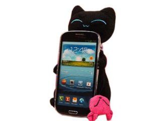 3D Cute Cartoon Tail Cat Stand Case Cover for Samsung Galaxy S3 i9300 Black Cell Phones & Accessories