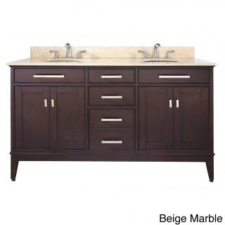 Avanity Avanity Madison 60 inch Double Vanity In Light Espresso Finish With Dual Sinks And Top Brown Size Double Vanities