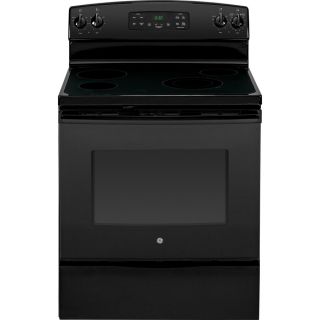 GE Smooth Surface Freestanding 5.3 cu ft Self Cleaning Electric Range (Black) (Common 30 in; Actual 29.875 in)