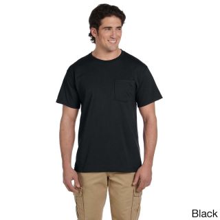 Jerzees Jerzees Mens 50/50 Heavyweight Blend Pocket T shirt Black Size XXL