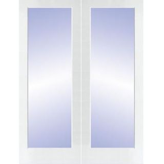 ReliaBilt 1 Lite Solid Core Pine Universal Interior French Door (Common 80 in x 60 in; Actual 81.5 in x 61.5 in)
