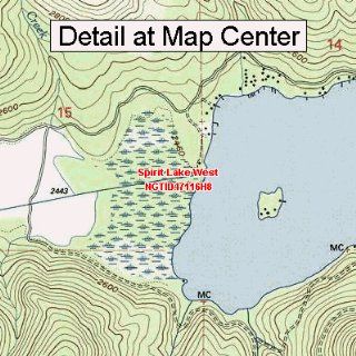 USGS Topographic Quadrangle Map   Spirit Lake West, Idaho (Folded/Waterproof)  Outdoor Recreation Topographic Maps  Sports & Outdoors