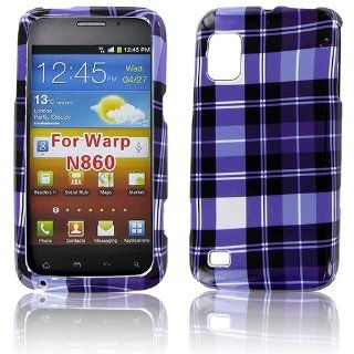 ZTE N860 (Warp) Purple Plaid Protective Case Cell Phones & Accessories