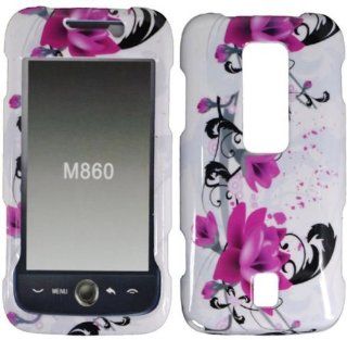 Purple Lily Hard Case Cover for Huawei Ascend M860 Cell Phones & Accessories