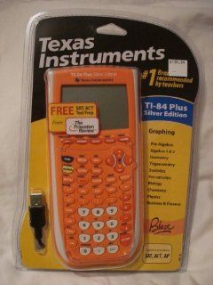 TI 84 Plus Silver Edition Graphing Calculator (Orange)  Electronics