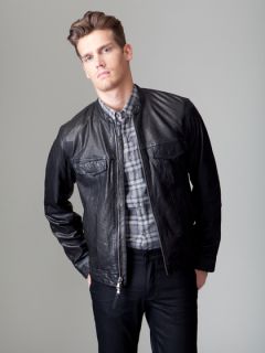 Leather Denim Style Jacket by John Varvatos Star USA