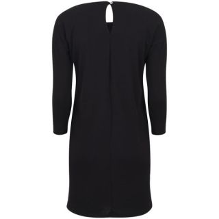 Vero Moda Womens 3/4 Sleeve Pleat Neck Dress   Black      Womens Clothing