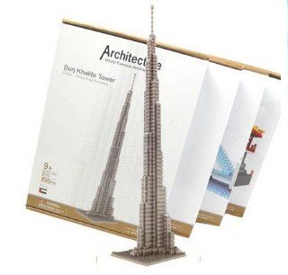 Non toxic Plastic Burj Khalifa Tower Blocks  890pcs Bricks Pieces Toys & Games