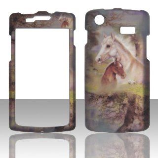 2D Racing Horses Samsung Captivate i897 Galaxy S Android at&t Case Cover Hard Phone Case Snap on Cover Rubberized Touch Faceplates Cell Phones & Accessories
