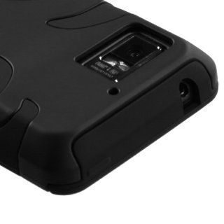 MyBat MOTXT875HPCSKNT006NP Fishbone Protective Case for Motorola Droid Bionic XT875   1 Pack   Retail Packaging   Black Cell Phones & Accessories
