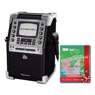 Singing Machine SMG 901 CD+G Karaoke System with Monitor & Christmas Songs Pack Musical Instruments