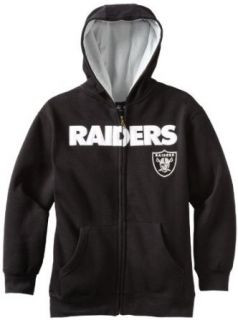 NFL Oakland Raiders 8 20 Youth Sportsman Full Zip Fleece Hoodie, Black, Small  Sports Fan Sweatshirts  Clothing