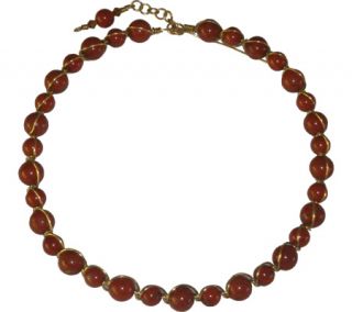 FeMaille Chic Wire Wrapped Red Jasper Necklace