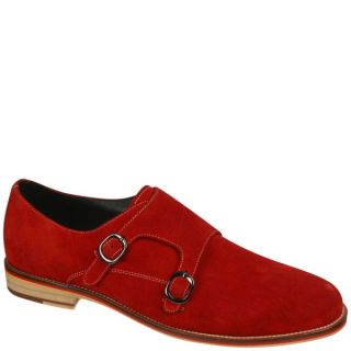 Antoine and Stanley Mens Knox Suede Monk Shoes   Red      Mens Footwear