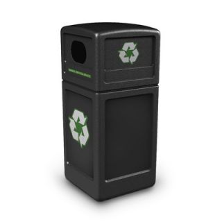 Commercial Zone Recycling Container 74610 Color Black, Capacity 42 gallon