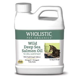 Wholistic Deep Sea Salmon Oil 16 Oz  Pet Fish Oil Nutritional Supplements 