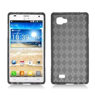 FOR LG OPTIMUS 4X HD P880 CRYSTAL SKIN, PLAID SMOKE Cell Phones & Accessories