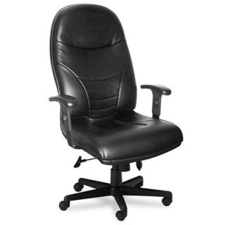Mayline High Back Leather Executive Chair with Arms MLN9413AGBLT