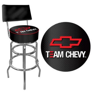 Trademark Global Team Chevy Racing Swivel Bar Stool with Cushion GM1100 TC