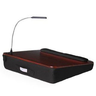 Sofia+Sam Deluxe Memory Foam Lap Desk With Light   Portable & Designed for Laptops Up to 18" (Black) 