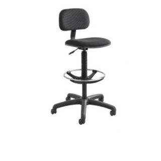 Safco Products Height Adjustable Drafting Chair with Footring 3390 Color Black
