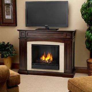 Real Flame Rutherford 47 Ventless TV Stand with Gel Fuel Fireplace 3710 DM/3
