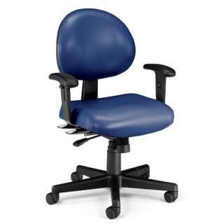 OFM Vinyl 24 Hour Computer Confrence Chair with Arms 241 VAM AA 60 Finish Navy