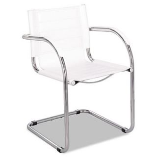 Safco Products Flaunt Leather Guest Chair 3457 Fabric White Leather