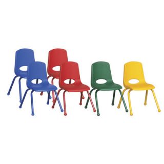 ECR4Kids 14 Plastic Stack Chair with Matching Painted Legs (Set of 6) ELR 15
