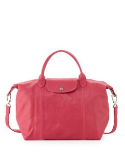 Le Pliage Cuir Handbag with Strap, Candy   Longchamp