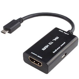 USB to MHL HDMI Video Audio Adapter Cable for HTC Flyer Sensation EVO 3D EVO 4G, Samsung Galaxy S2 i9100 Cell Phones & Accessories