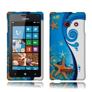 Huawei Ascend H883G Blue Ocean Wonder Rubberized Cover Cell Phones & Accessories