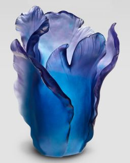 Blue Tulip Vase   Daum