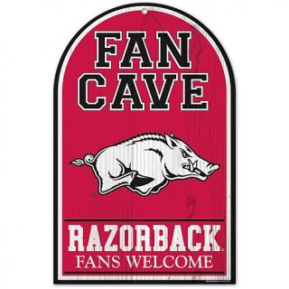 NCAA 11" x 17" Fan Cave Wood Sign   U Of Alabama   U Of Arkansas