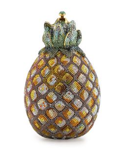 Crystal Pineapple Minaudiere, Gold Multi   Judith Leiber Couture