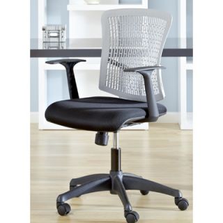 Eurostyle Finley Mid Back Leatherette Office Chair with Arms 02748BLK