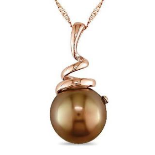 freshwater pearl swirl pendant in 14k rose gold 17 $ 199 00 add to