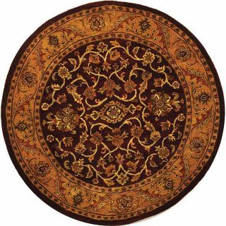 Safavieh Handmade Golden Jaipur Burgundy/ Gold Wool Rug (36 Round)