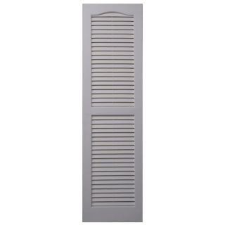 Severe Weather 2 Pack White Louvered Vinyl Exterior Shutters (Common 43 in x 15 in; Actual 42.5 in x 14.5 in)
