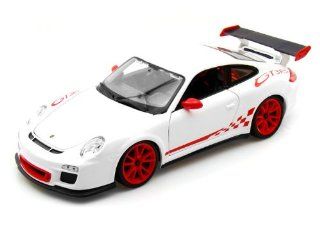 Porsche 911 GT3 RS 1/18 White w/Red Toys & Games